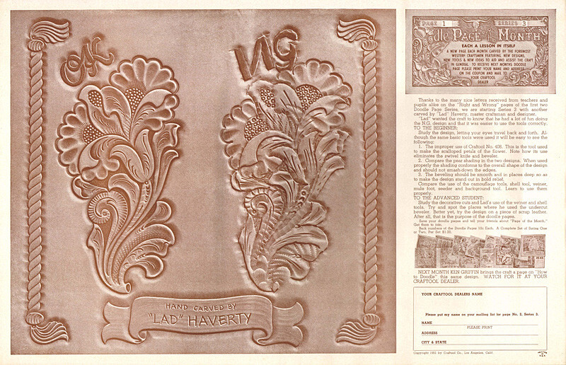 Leather Craft Doodle Pattern 