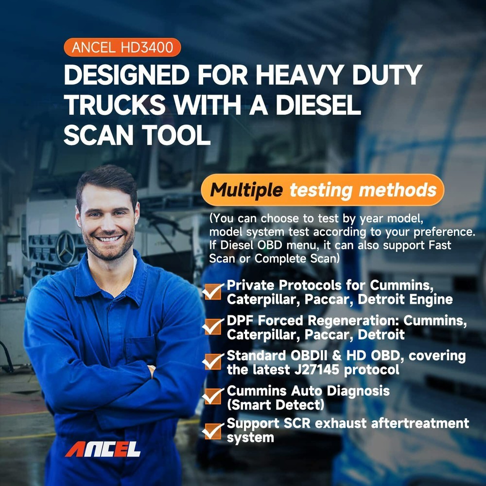 DIESEL TRUCK CODE READER SCANNER ALL SYSTEM DPF REGEN FOR CUMMINS PACCAR ENGINES