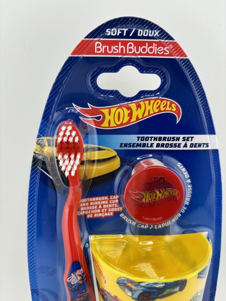 HOT WHEELS Toothbrush (Soft), Cap & Cup Set