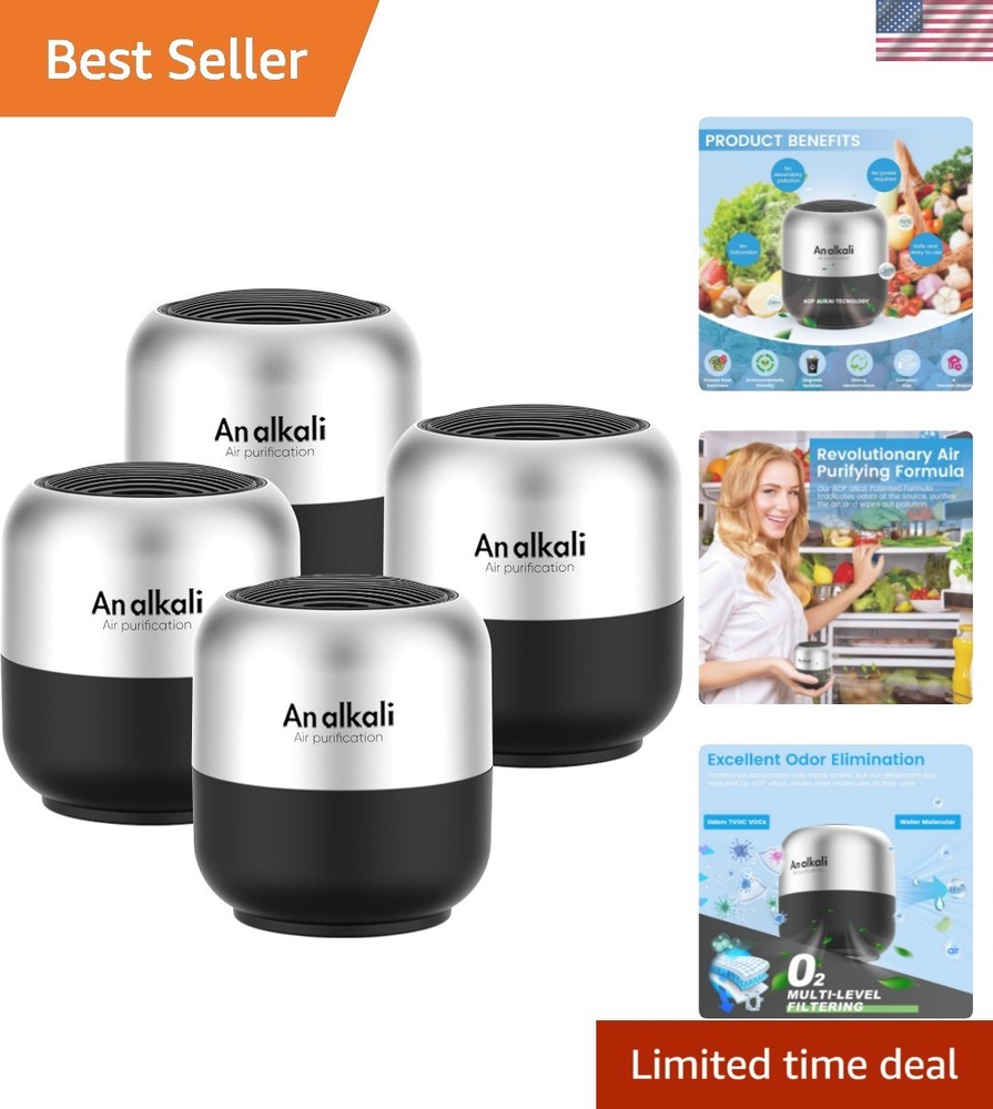 Ultimate 4-Pack Refrigerator Deodorizer – 10- Odor Solution for Every Space