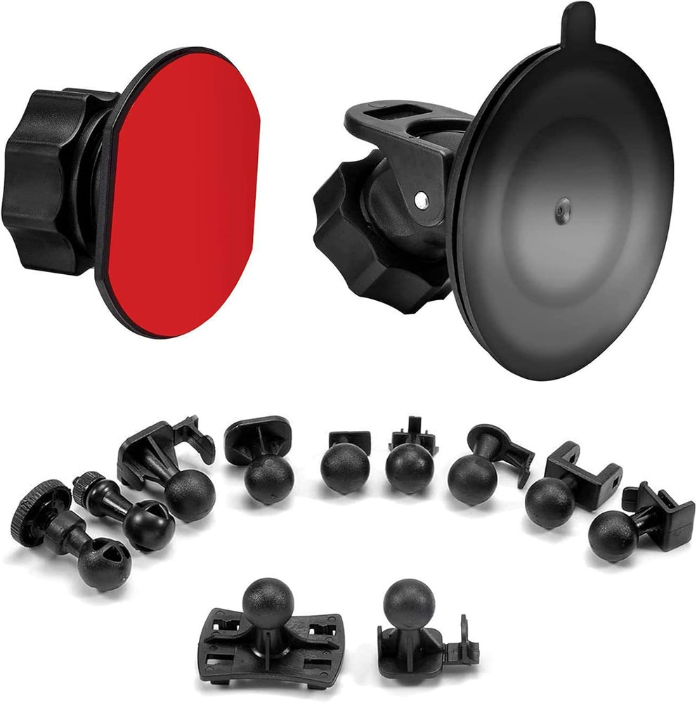 Dash Cam Suction Cup Mount and Glue Adhesive Mount Compatible with Dash Camera/D