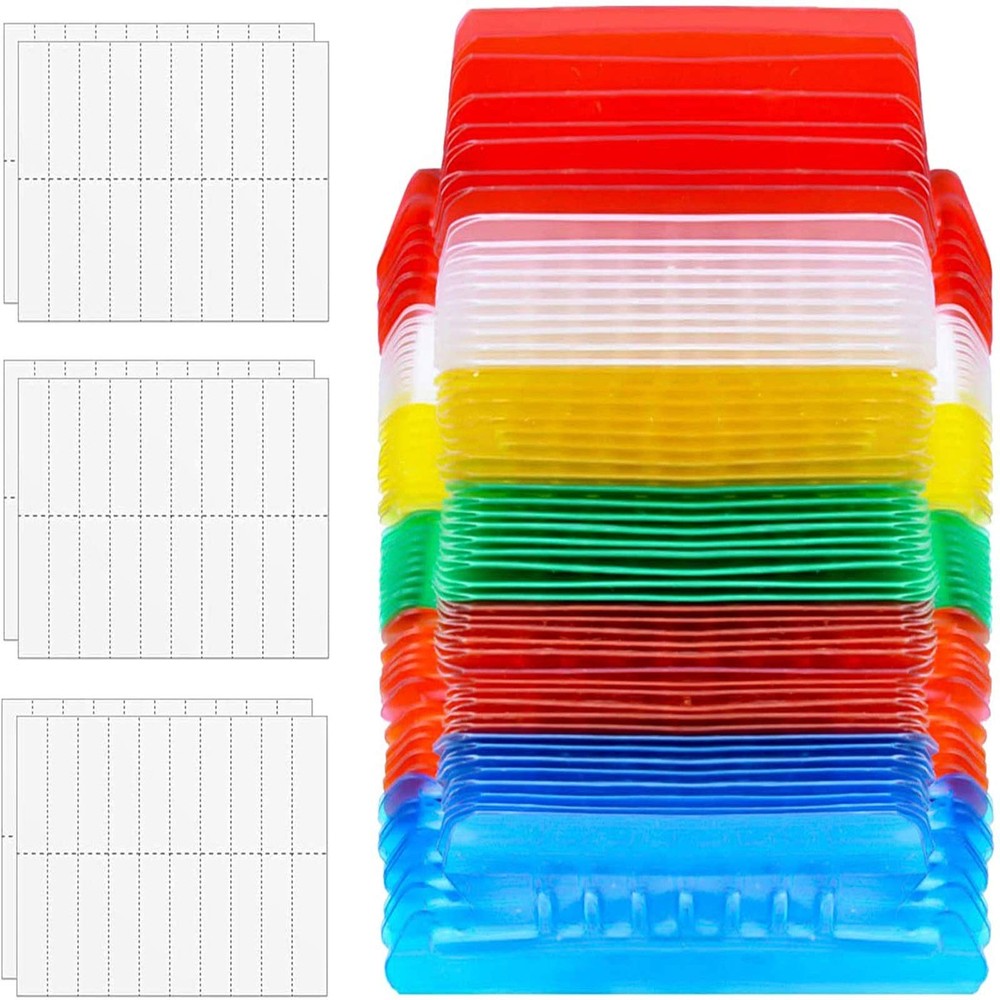 File Folder Tabs, 60+120 Sets Multicolor Hanging Tabs With Green