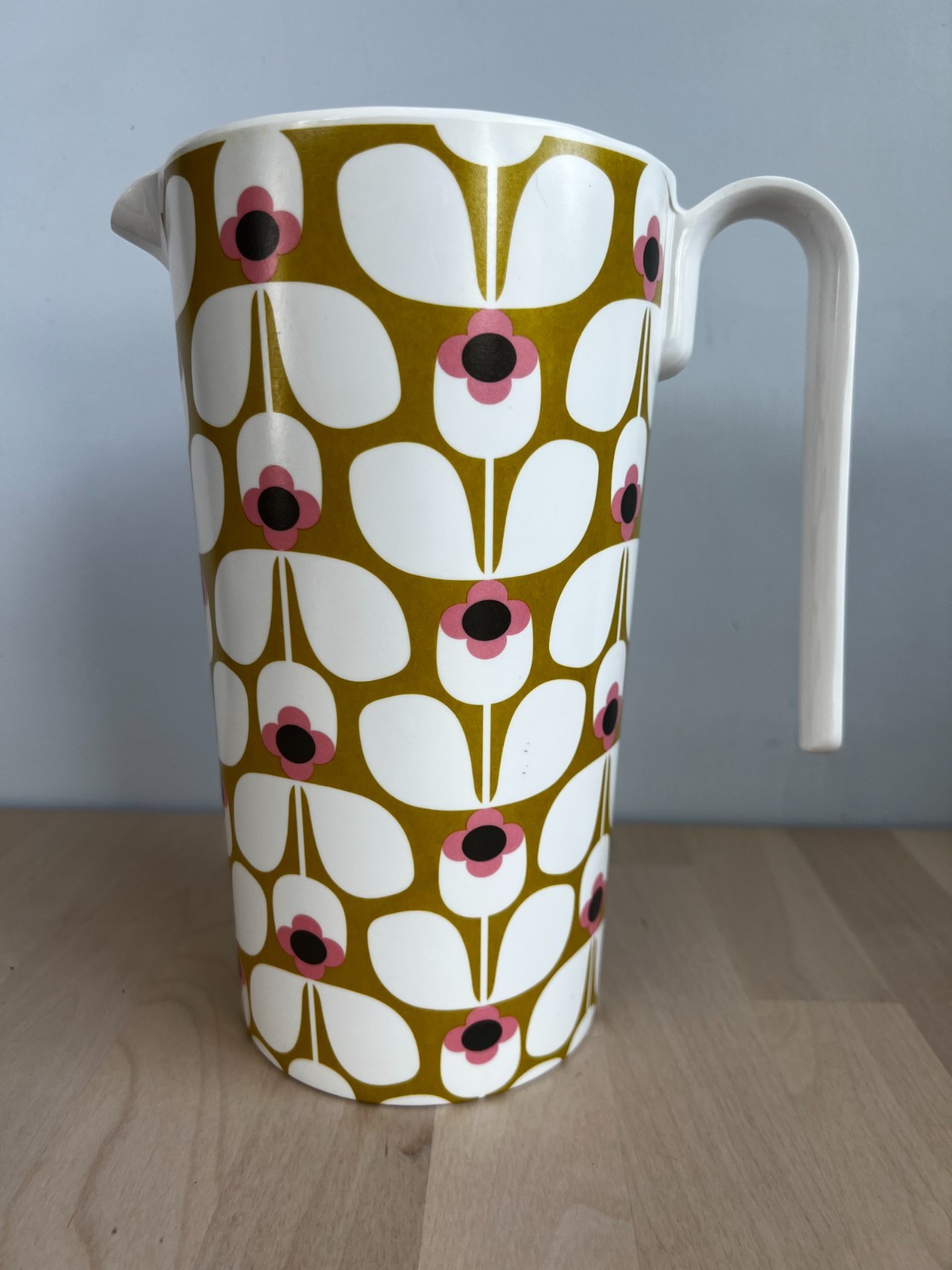 Orla Kiely Home Melamine Pitcher Daisy Flower Petals Pink Green White New