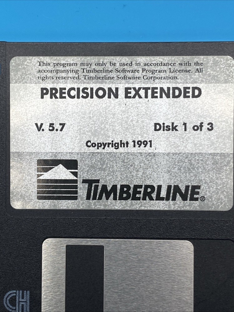 7 Vintage Timberline Software Floppy Disks Precision Extended Digitizer Untested