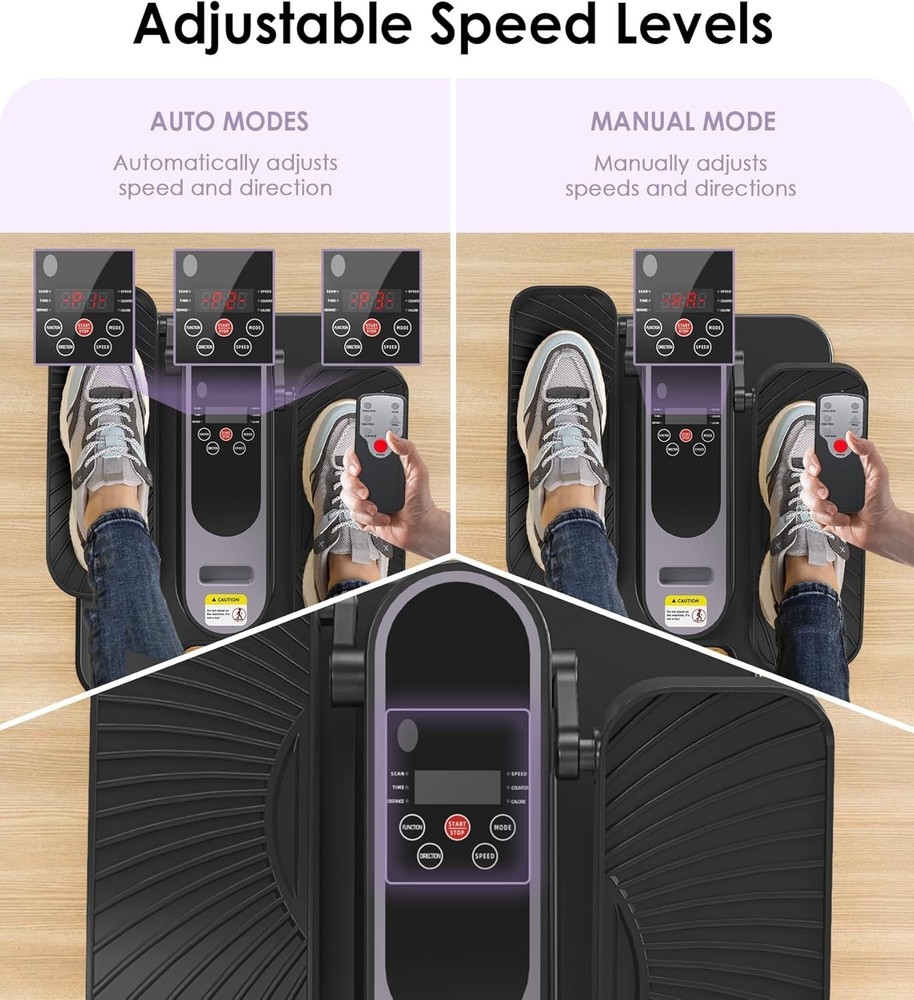 Senior Leg Exerciser Under Desk Mini Elliptical With Remote For Home Use