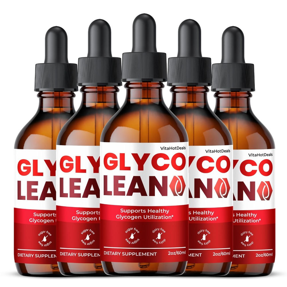 Glyco Lean Drops, Max Strength, GlycoLean Liquid Supplement (5 Pack)