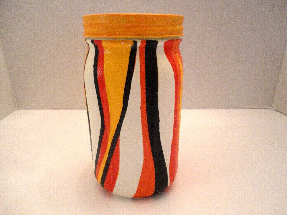 Decoupage Quart Mason Jar, Halloween, Spider (Hand Made)