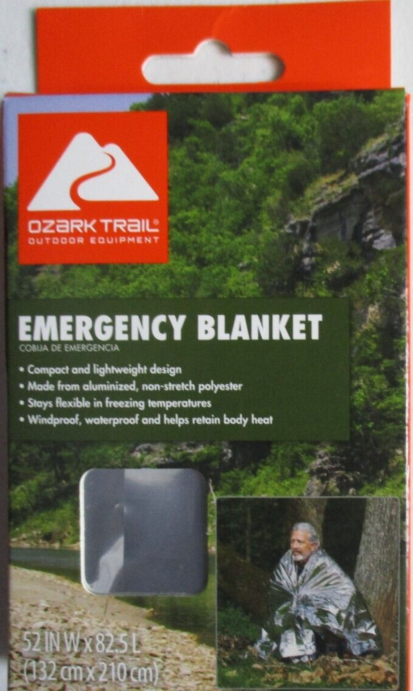 (3) Ozark Trail Emergency Blanket Aluminized Polyester Windproof Waterproof
