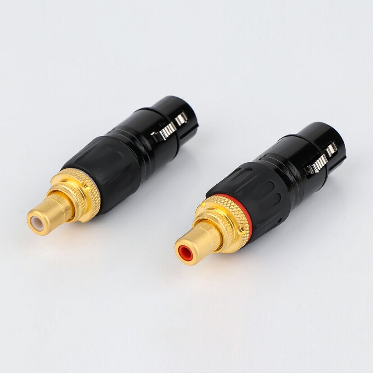 Pair Neutrik 3 Pin XLR Female/ Male to RCA Female Audio Adapter Plug Connector