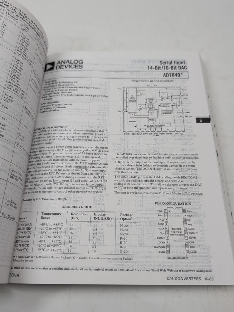 Electronics Book: Analog Devices, Designer's Reference Manual 1996