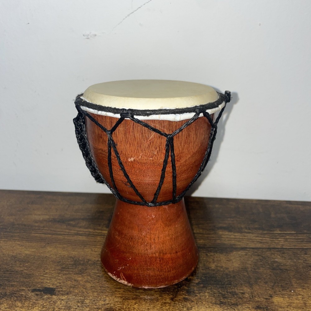Djembe Hand Percussion Drum 6” Tall X 4”Diameter