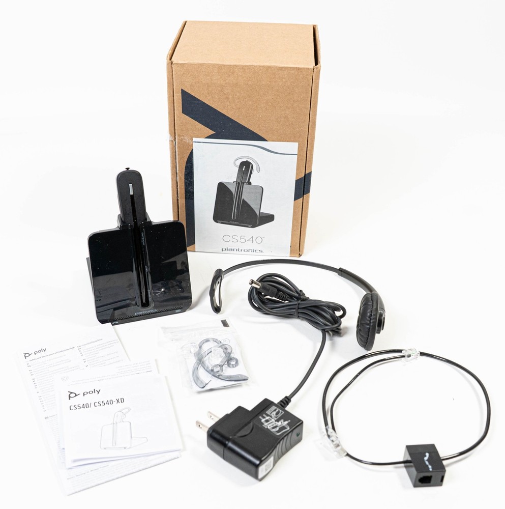 PLANTRONICS Poly CS540 Wireless DECT Headset Black