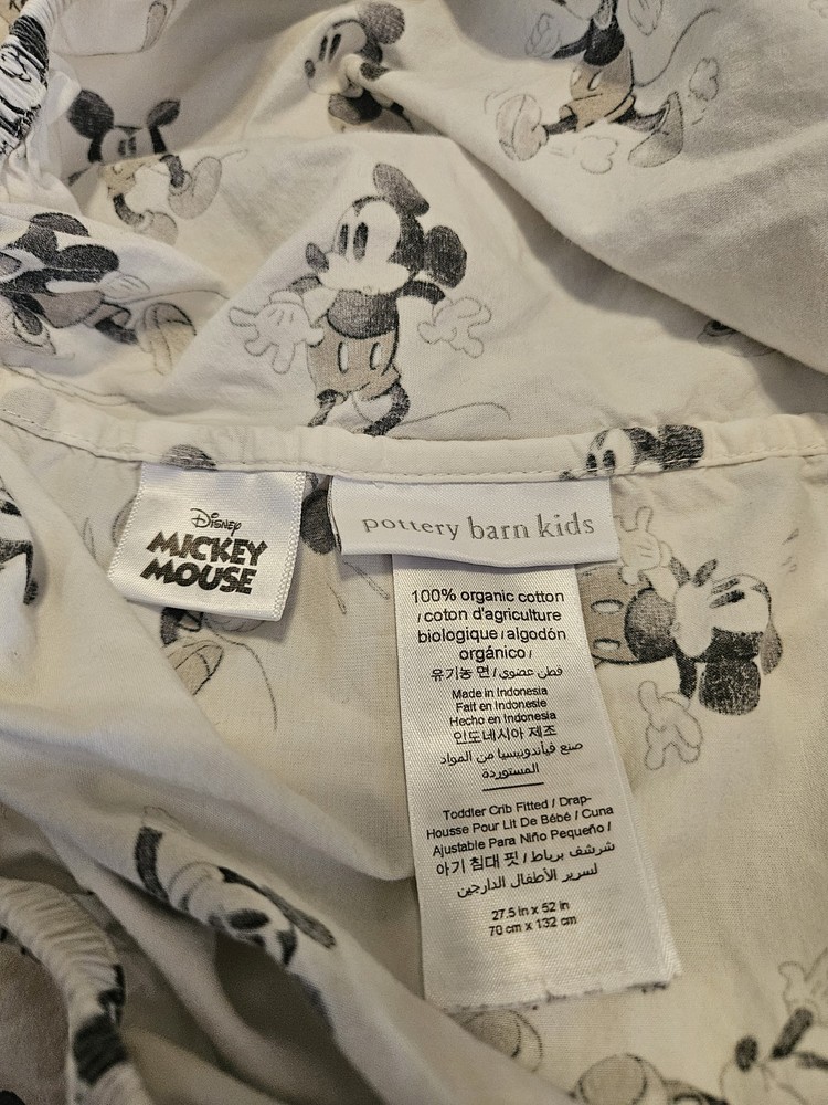 Pottery Barn Kids Mickey Mouse Crib Sheet