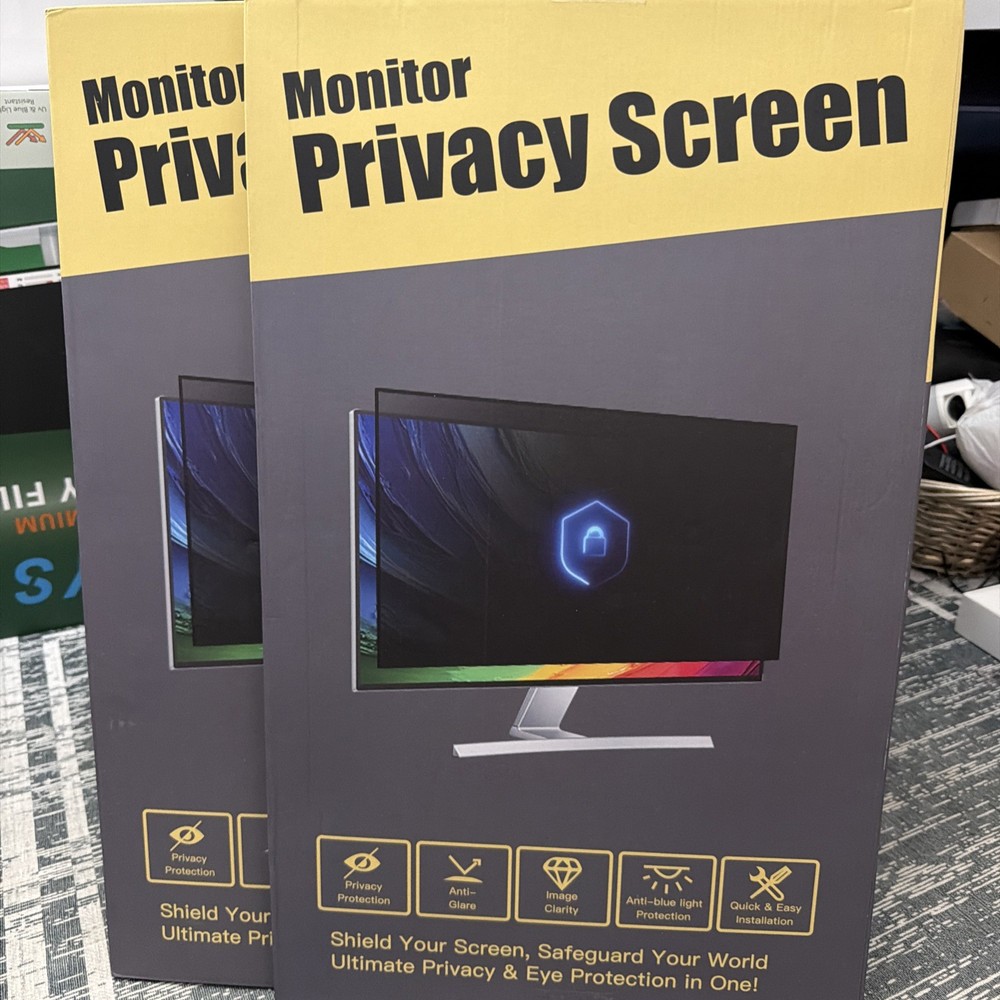 2 Pack Hidden Design Magnetic Computer Privacy Screen 24 inch, Removable Screen