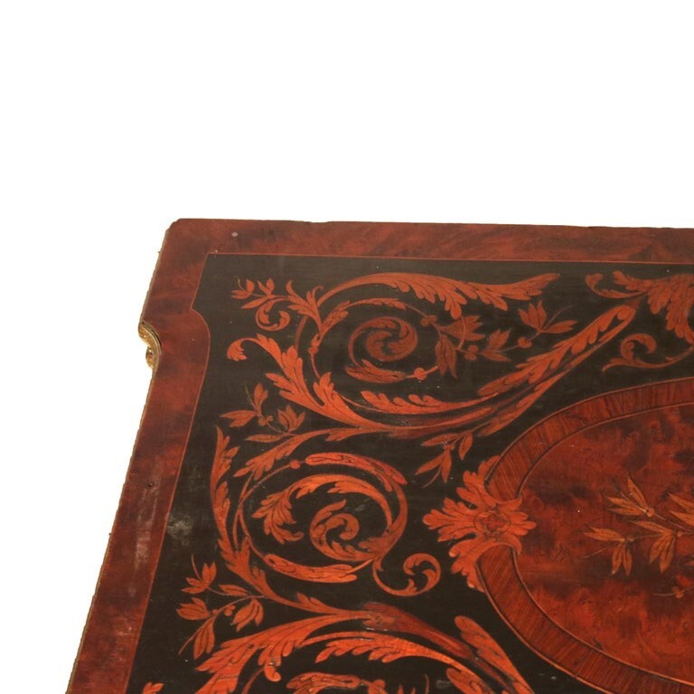 Antique Ebonized, Ormolu & Inlay Card Table C1880