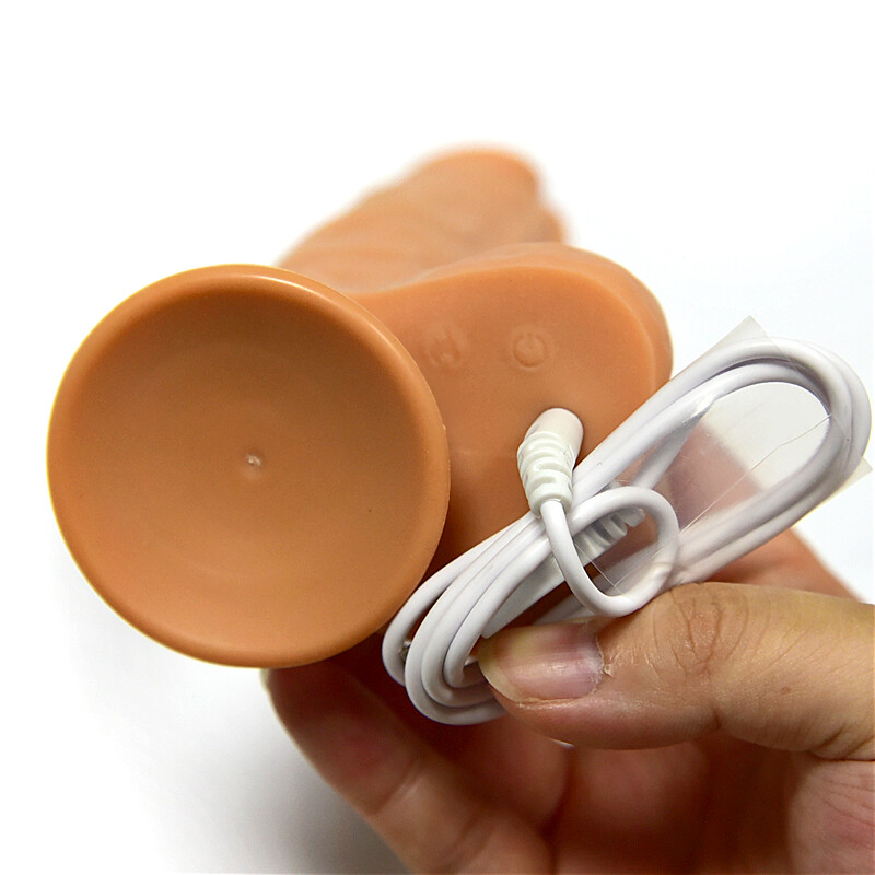 8" Realistic Dildo UP-DOWN Automatic Retractable Vibrating 7 Speed Heating USB