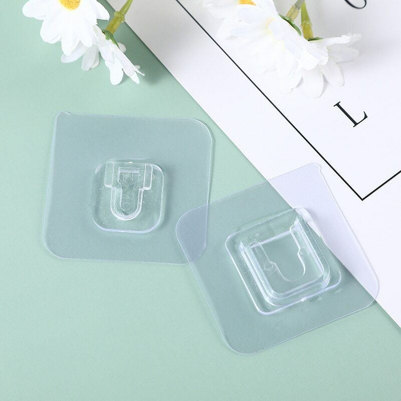 Double-Sided Adhesive Wall Hooks  Strong Transparent Hooks Suction Cup Sucker