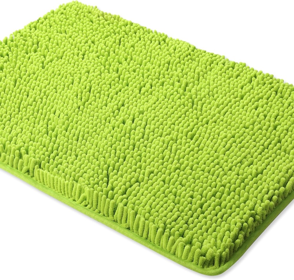 Yeaban Lime Green Bathroom Rugs – Thick 1'5" x 2' (Rectangular),