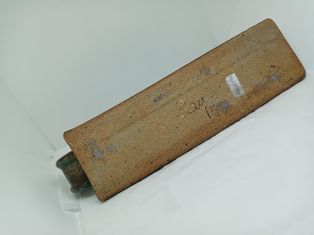Vtg. Glazed Ceramic Incense Holder . Signed Ray