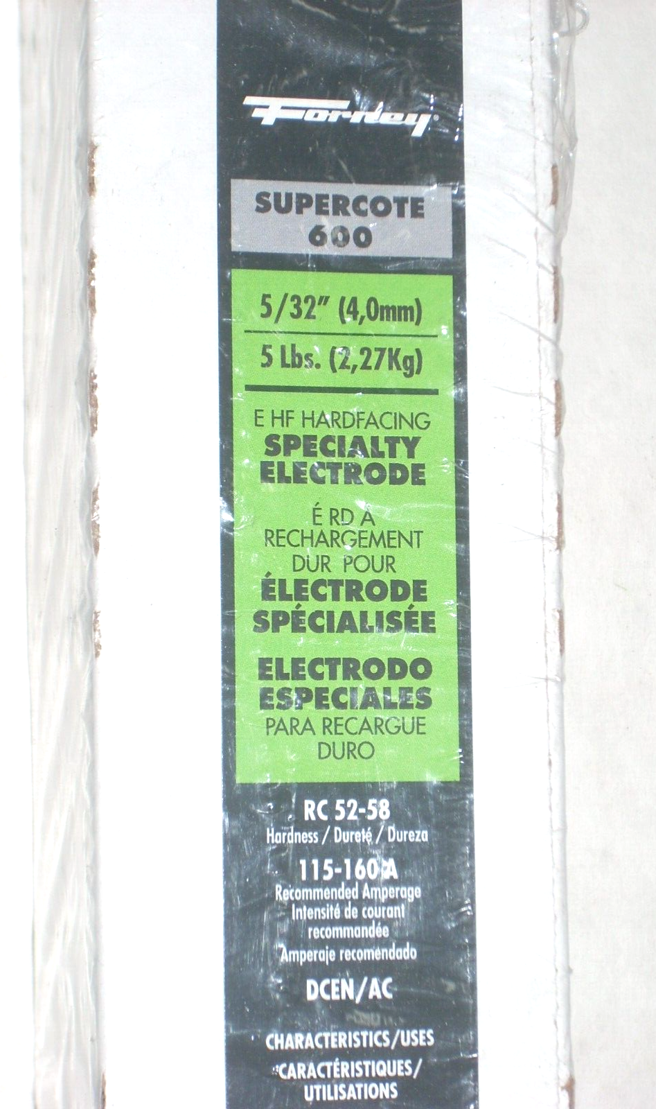 Forney Supercote 600 Hardfacing Electrodes 5/32 Dia Arc Rods 5 lb