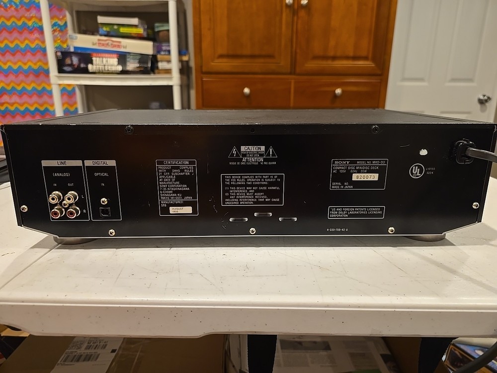 Sony Compact Disc Minidisc Deck MXD-D3 (Tested And Working) No Remote