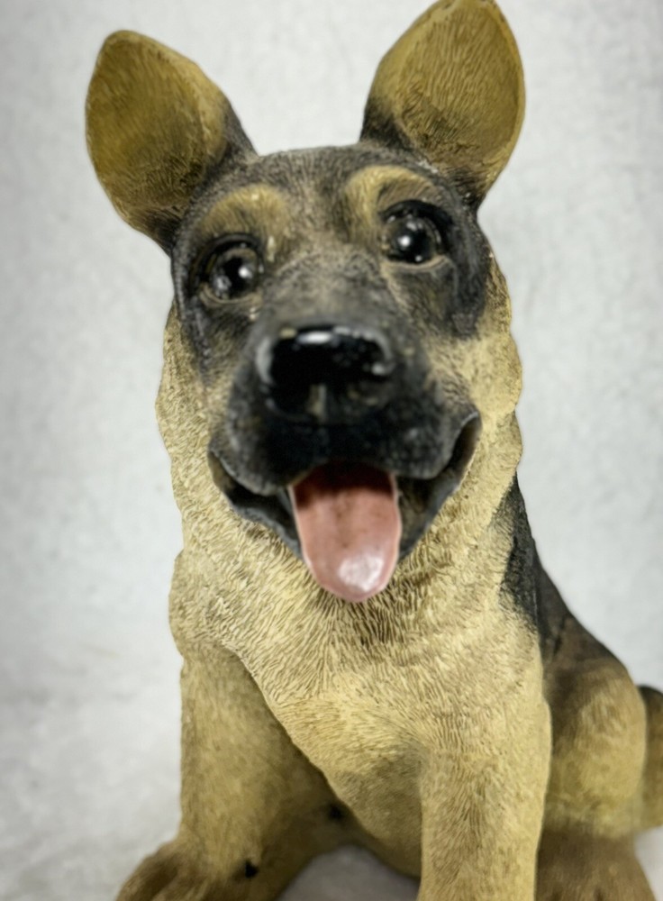 German Shepherd Poly Resin Dog Statue