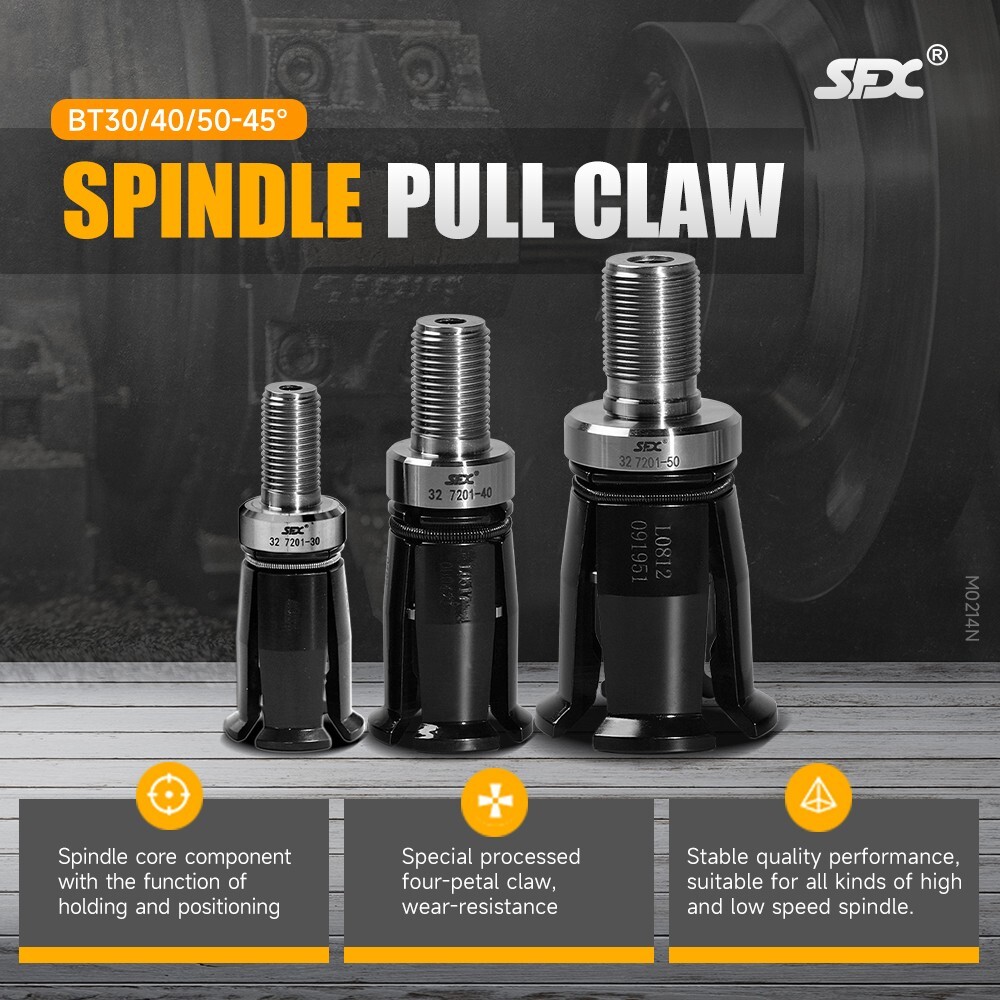 SFX BT40-45° Pull Stud Claw Gripper External Thread Tool Gripper