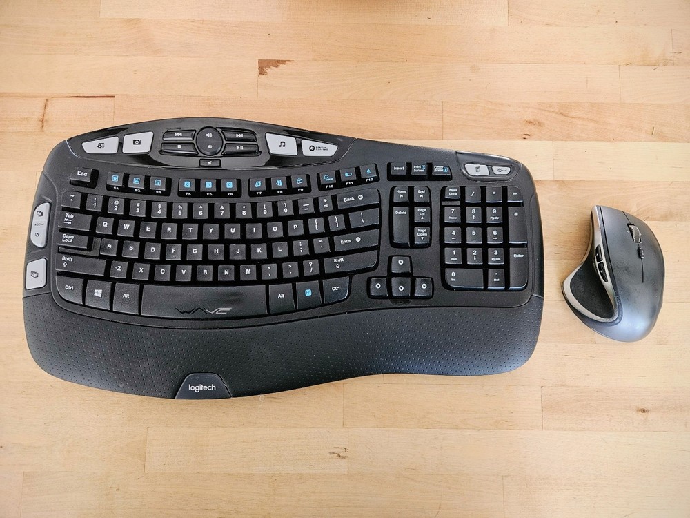TESTED Logitech K350 Keyboard + Performance MX Mouse – Wireless, w/ USB receiver