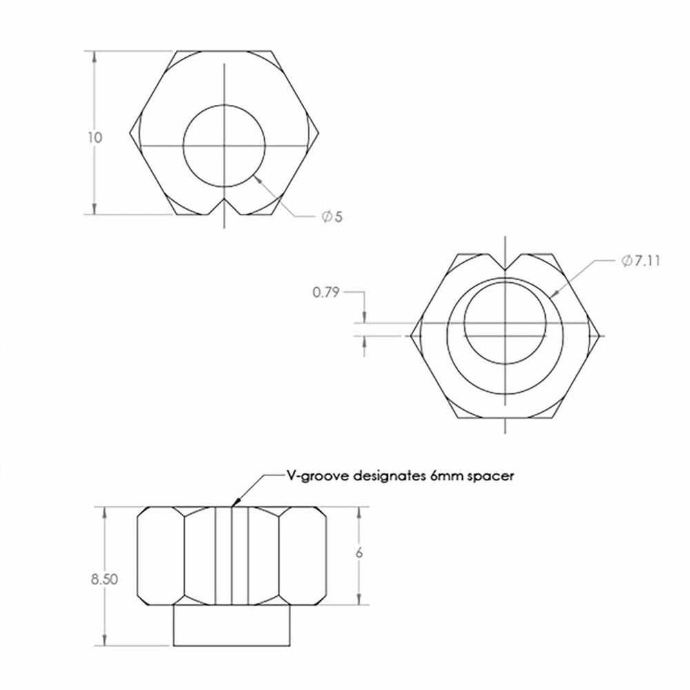 Ruiwaer 15pcs Silver 3D Printer Eccentric Nut V-Groove-6 * 10mm Eccentric...
