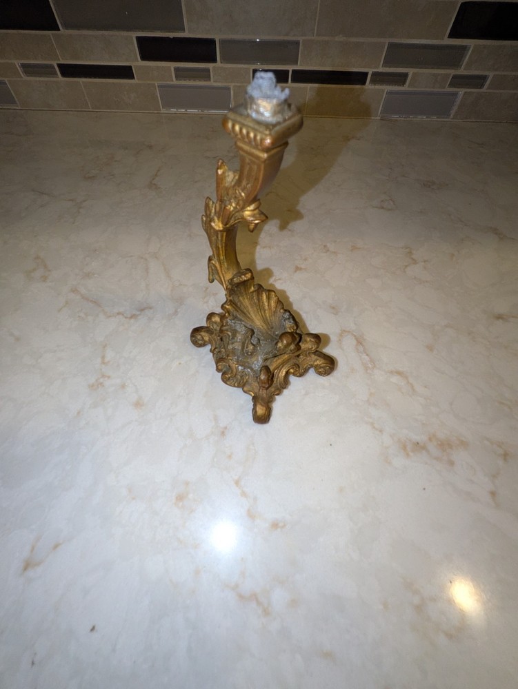 Vintage Bronze Leaf Figurine (5.25")