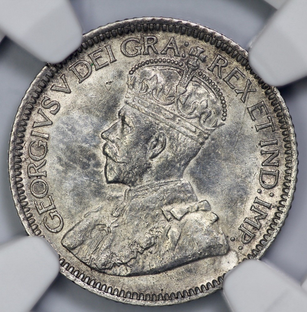 1930 Canada Silver 10 Cents NGC MS 62