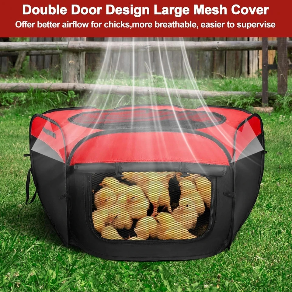 Brooder Box for Chicks, Chicken Starter Kit Red