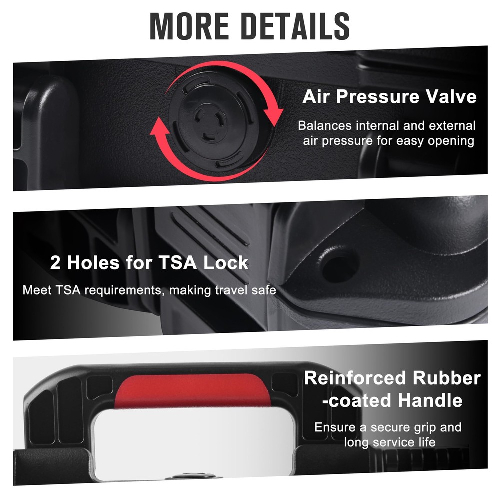 TSA Approved Handgun Case Hard Shell Lockable Waterproof Pistol Case