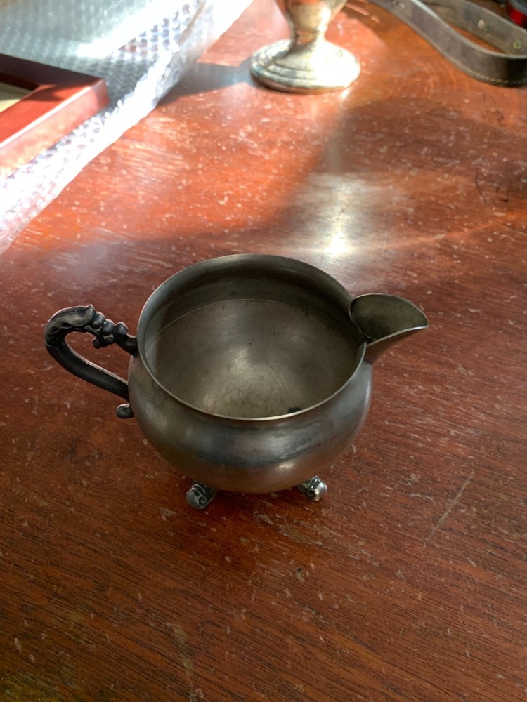 Vintage Silver on Copper Creamer