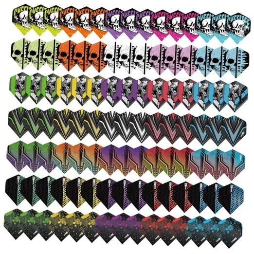 Standard Dart Flights 30 Sets 90 Pcs Durable PET Replacement Feather 105pcs