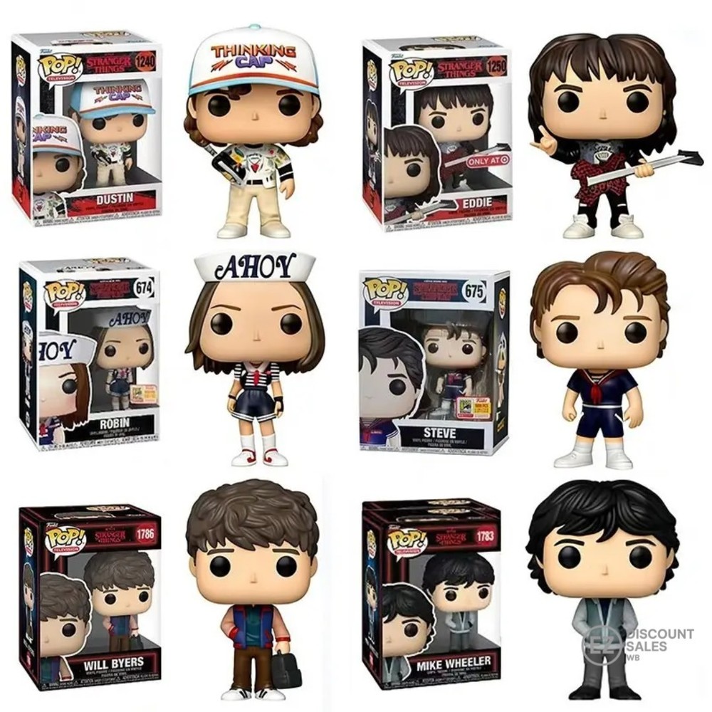Funko Pop Stranger Things Figures Season 4 5 Eddie Steve Robin Will Mike Dustin