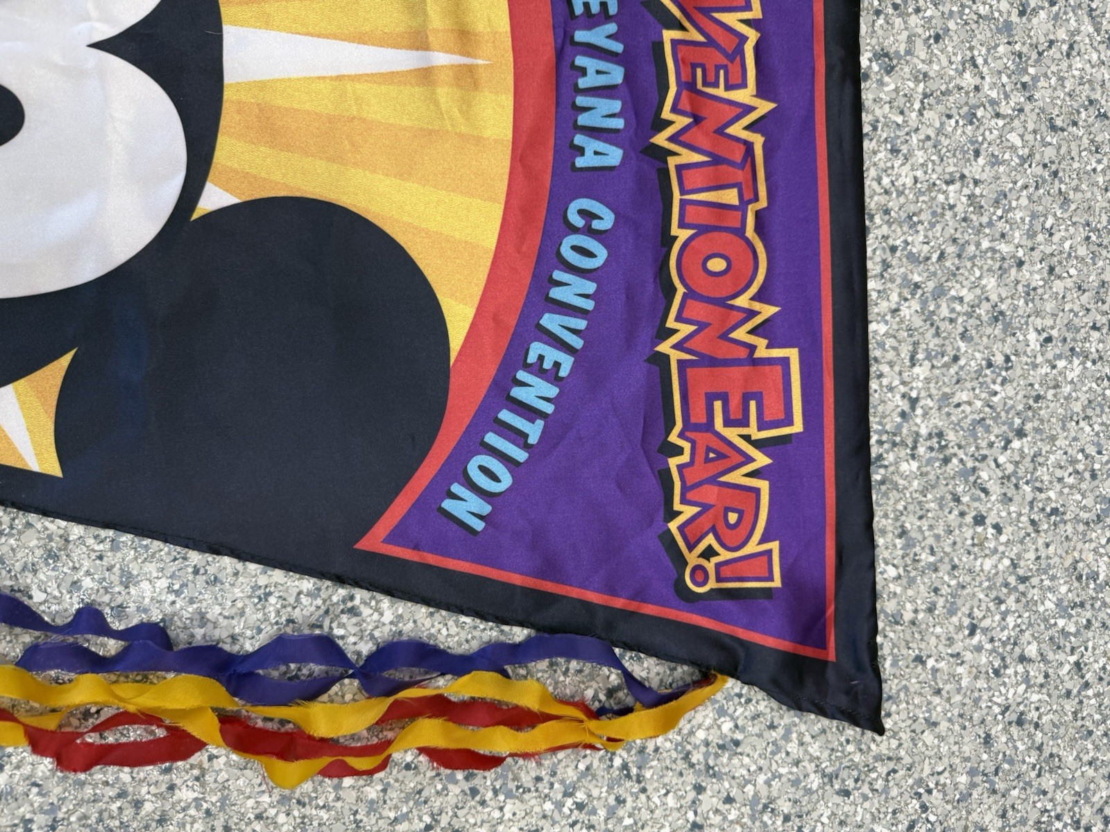 Disneyana Convention 90’s Large Flag Pennant Banner Prop 27”x 39” Conventionear