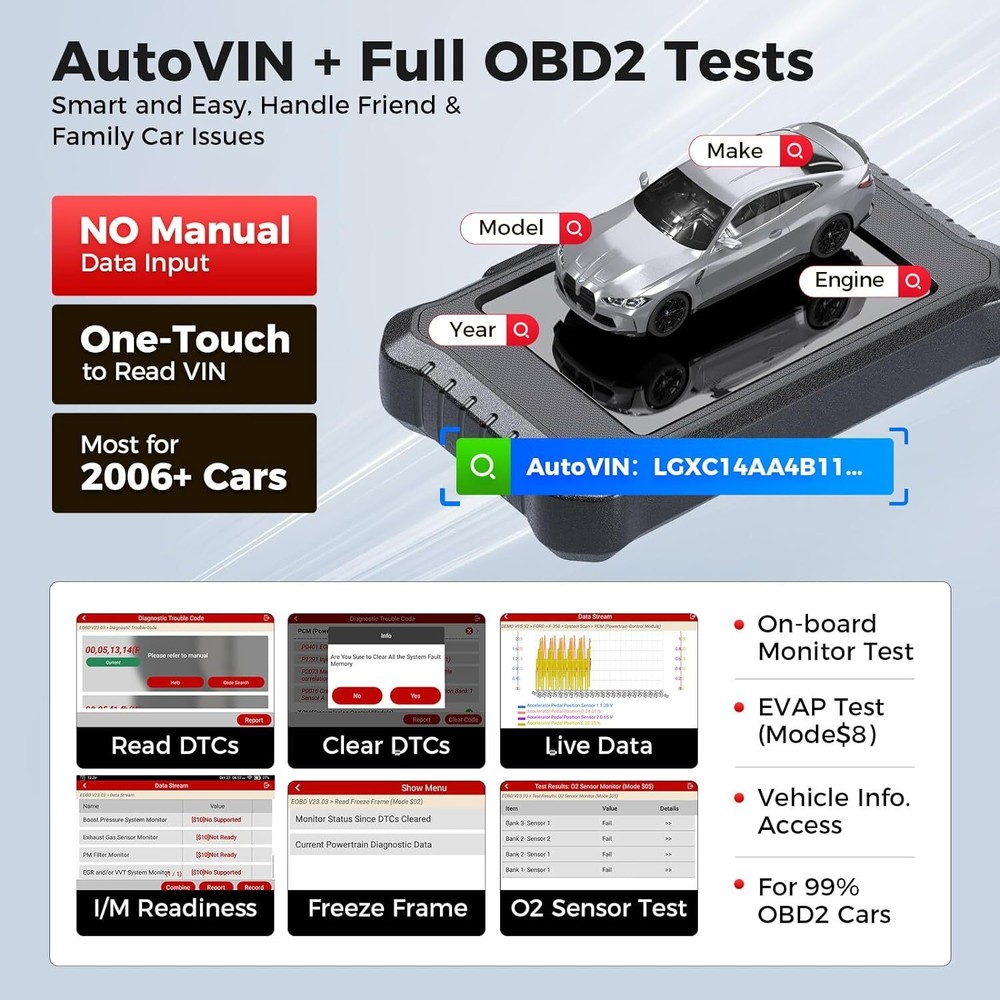 LAUNCH X431 Creader Elite 2.0 FGC Coding Scanner Diagnostic for Ford/GM/Chevy