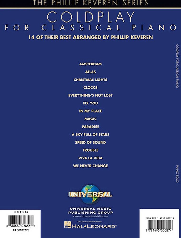 Coldplay for Classical Piano