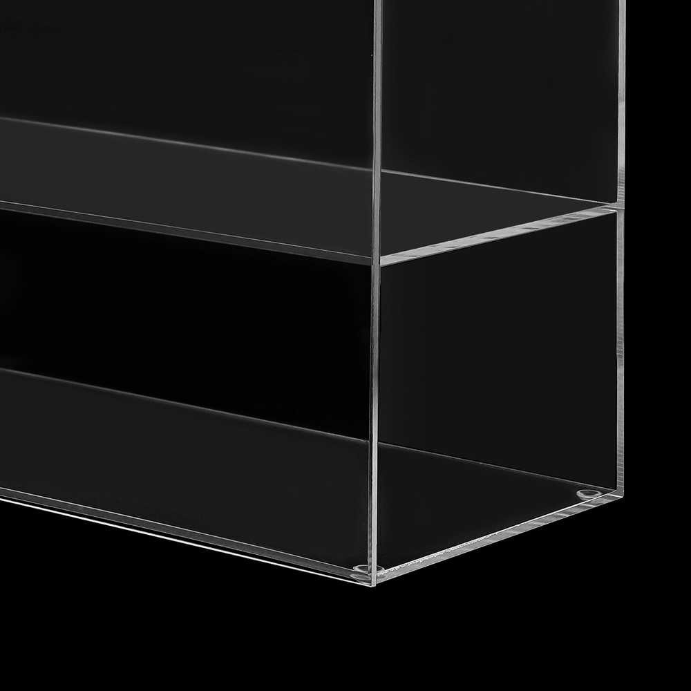 4-Layer Clear Acrylic Countertop Display Case Locking Cabinet Show Box Case