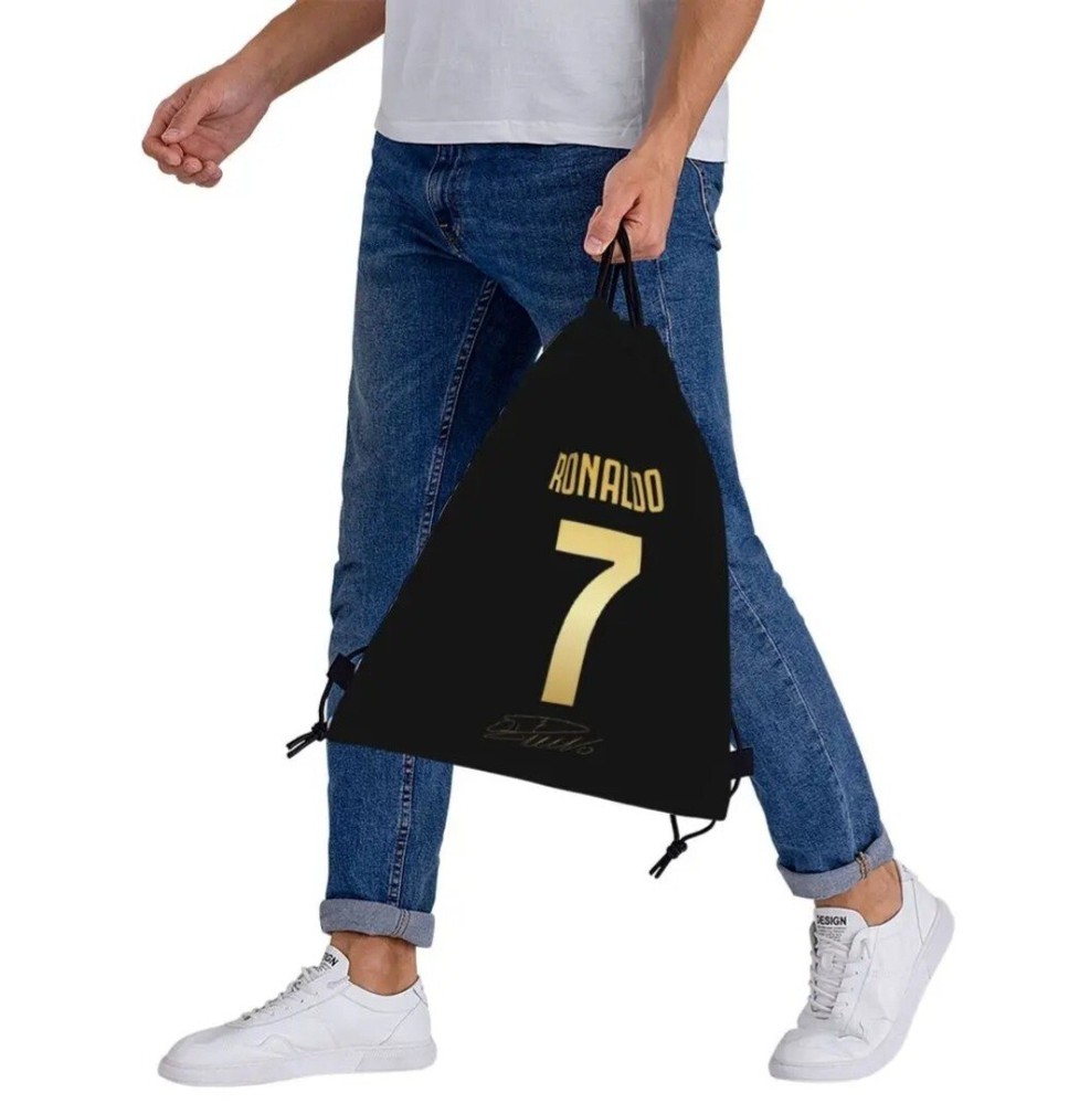Black Drawstring Backpack, Cristiano Ronald 7