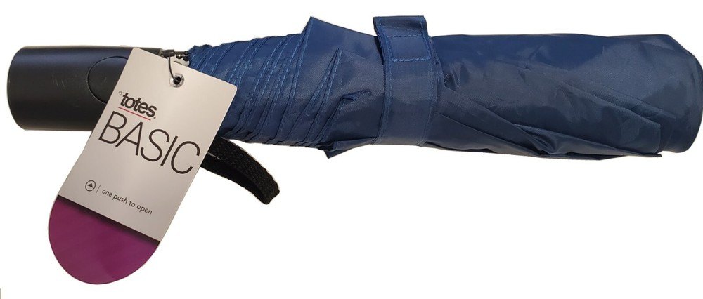 totes Basic auto open umbrella ~ 42  Coverage ~ Royal Blue NEW
