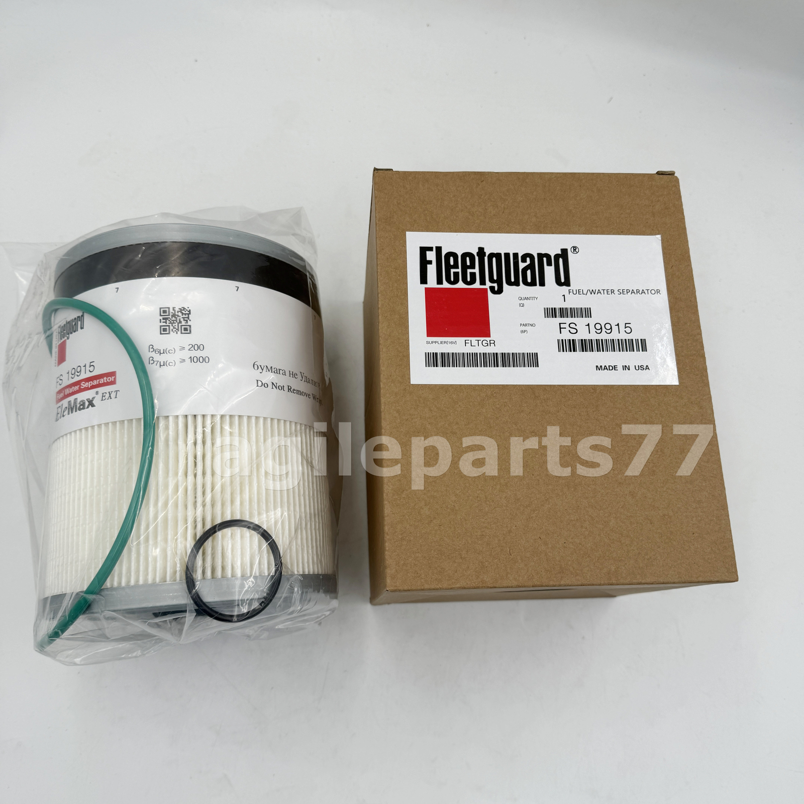 6PCS Fleetguard FS19915 L9915F Fuel Filter Cummins with Water Separator Elemax