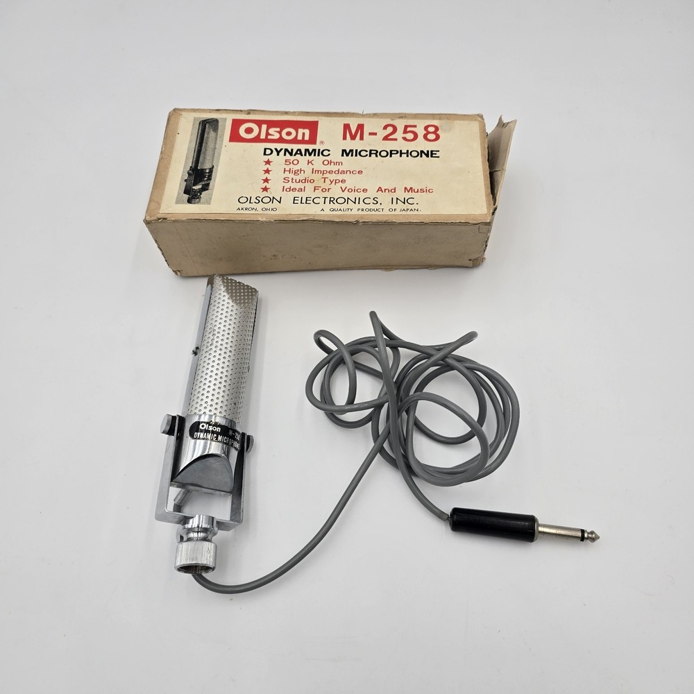 Olson M-258 RDYNAMIC MICROPHONE 50 K Ohm High Impedance Studio Type-21