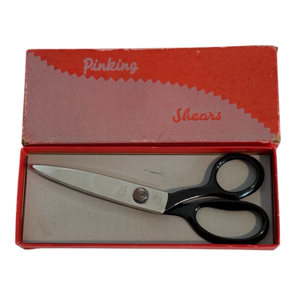Vintage Scissors SOLINGEN Zig Zag Pinking Shears with Box MER