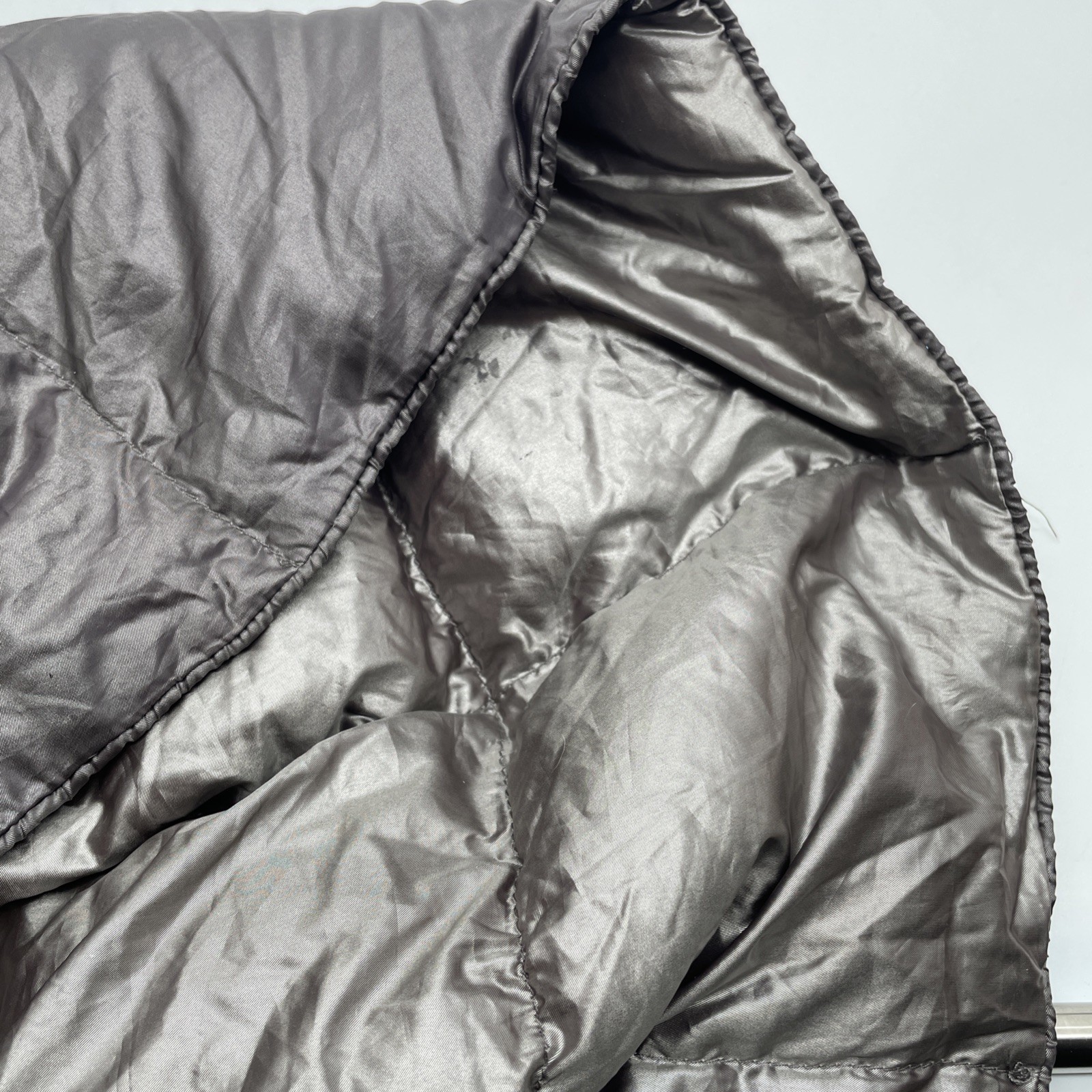 Blue Ridge Home Fashions Down Throw Camping Blanket Packable Lightweight Gray