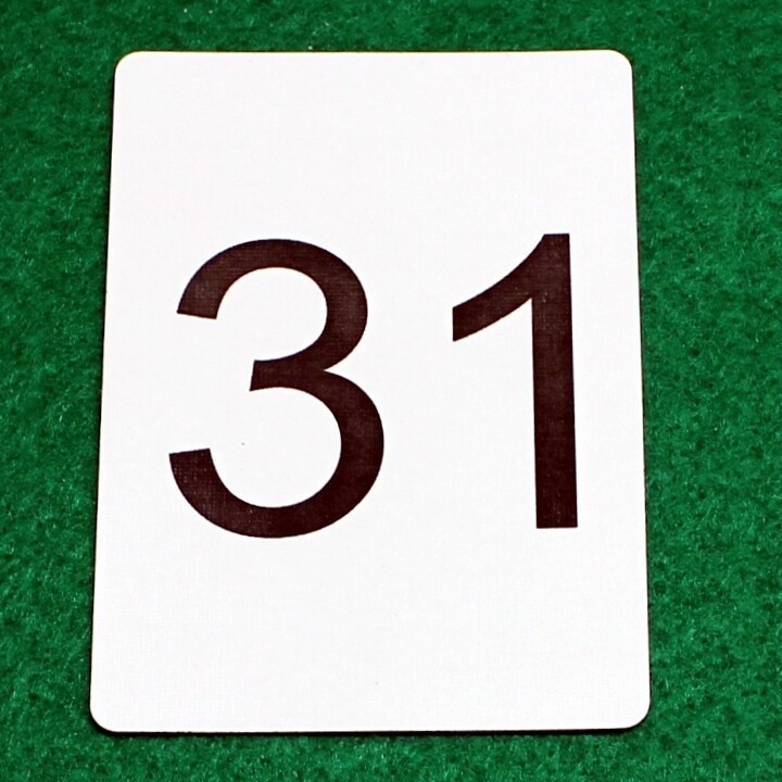 Number 31, Bicycle Printed Gaff Card, Blue