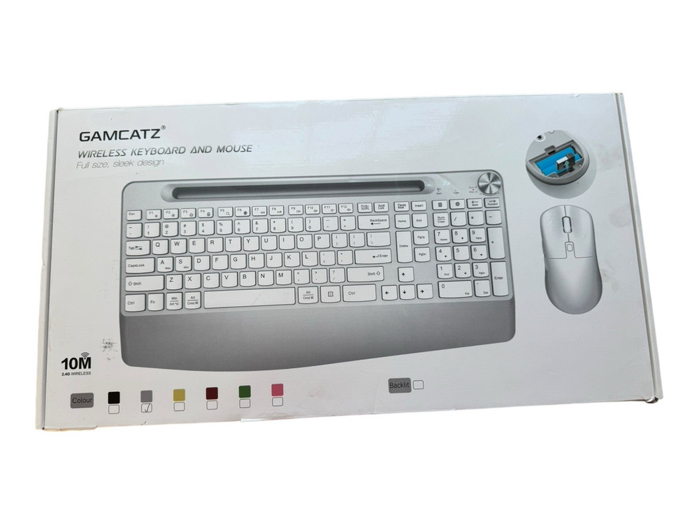 GAMCATZ Wireless Keyboard - Gray - No Mouse