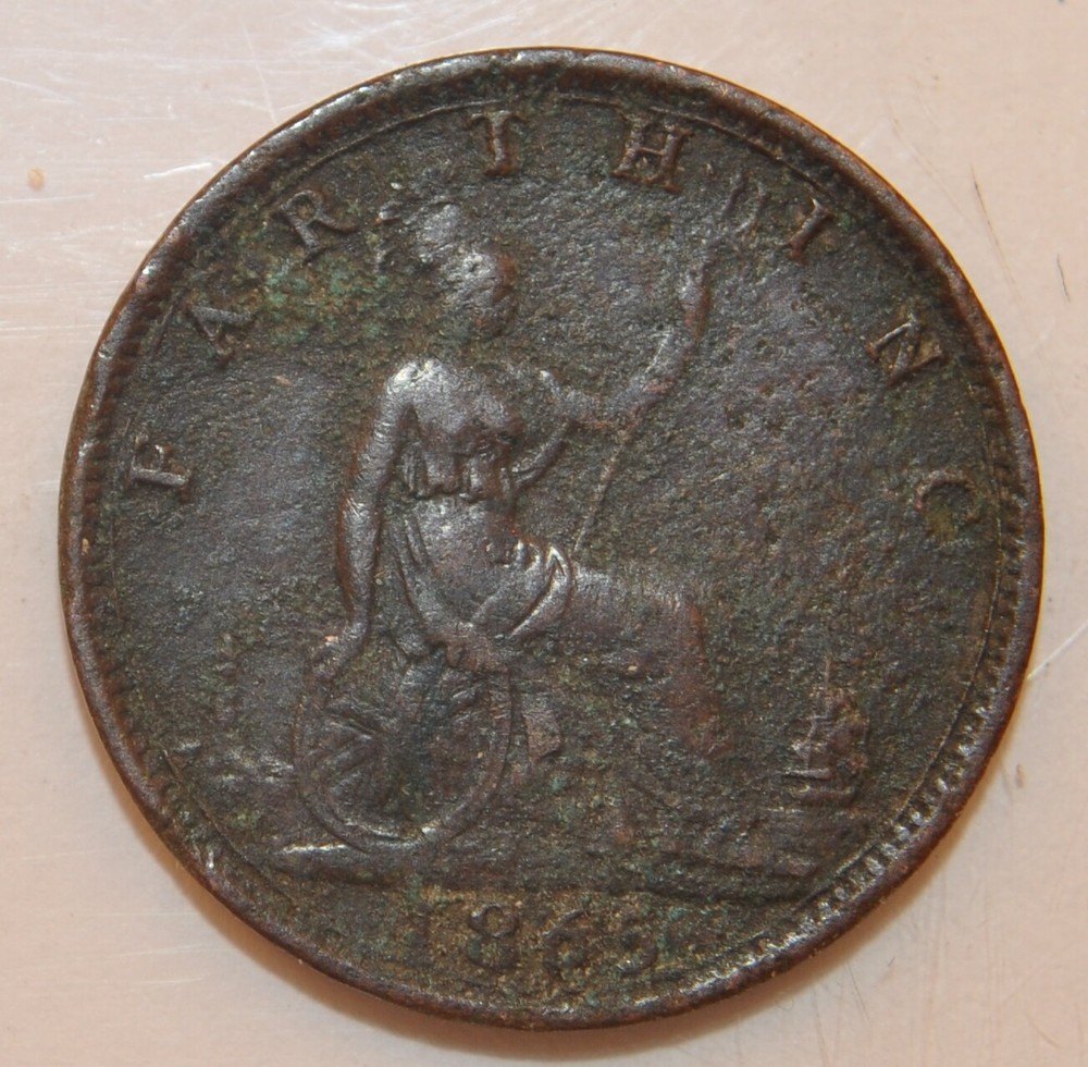 1865 Farthing Great Britain Lot 101