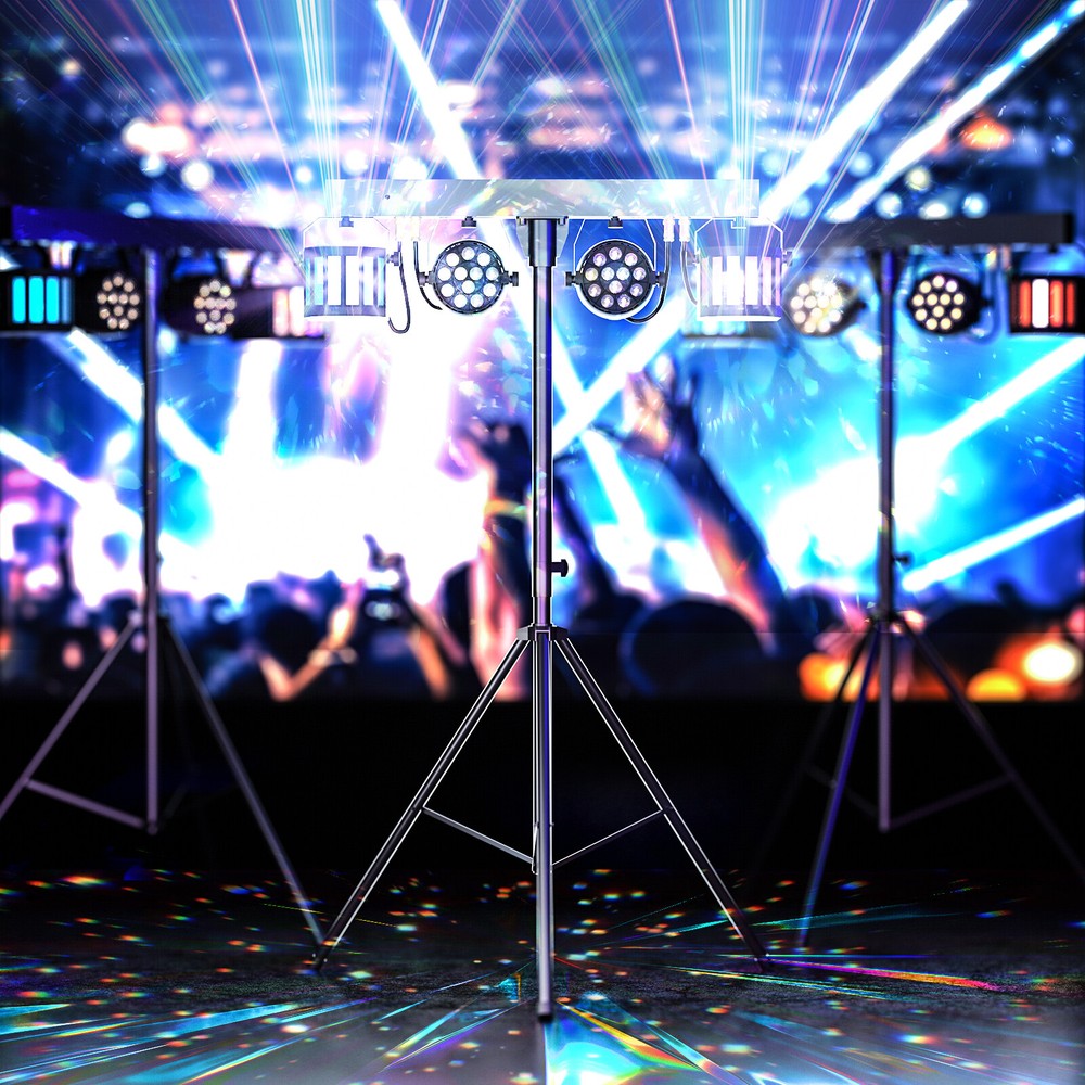 DJ Light System Set With Tripod And Remote Control LED PAR Derby Light Effects